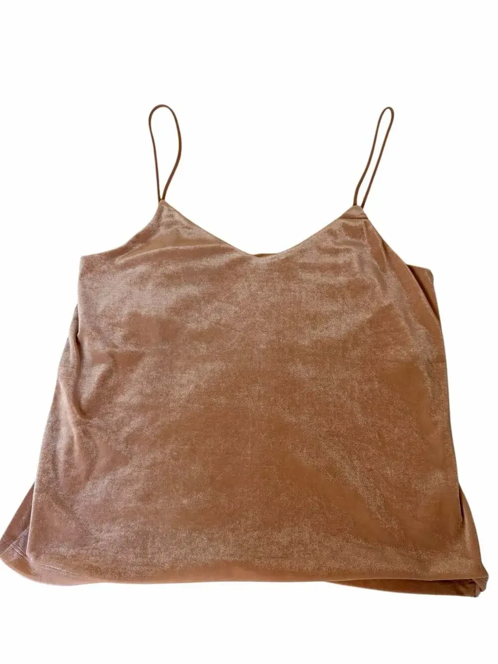 H&M Velvet Cami Tank Top Blush Pink Size Small Y2K Minimalist - Picture 2 of 9